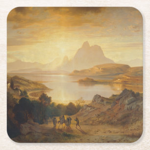 Dessous-de-verre Carré En Papier Lago di Lugano - Albert Zimmermann