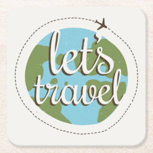 Dessous-de-verre Carré En Papier Laisse aller voyage