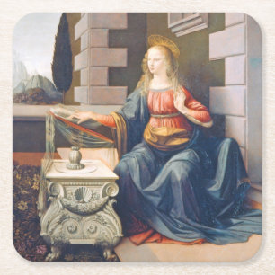 Dessous-de-verre Carré En Papier L'Annonciation, Léonard de Vinci, 1472-1473