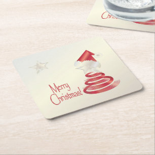 Dessous-de-verre Carré En Papier L'arbre du Père Noël