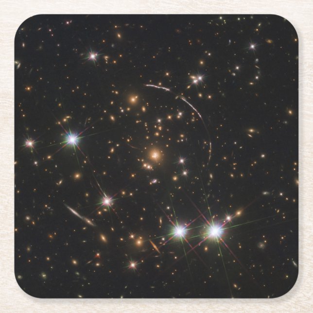 Dessous-de-verre Carré En Papier L'Arc Sunburst Dans Un Gros Cluster Galaxy (Devant)