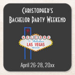 Dessous-de-verre Carré En Papier Las Vegas Bachelor Party Trip Favoriser<br><div class="desc">Aller à Vegas pour votre baccalauréat ? Alors ce dessous de verre sera la faveur parfaite pour vous de commémorer votre voyage avec les gars!</div>