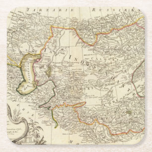Dessous-de-verre Carré En Papier L'Asie centrale