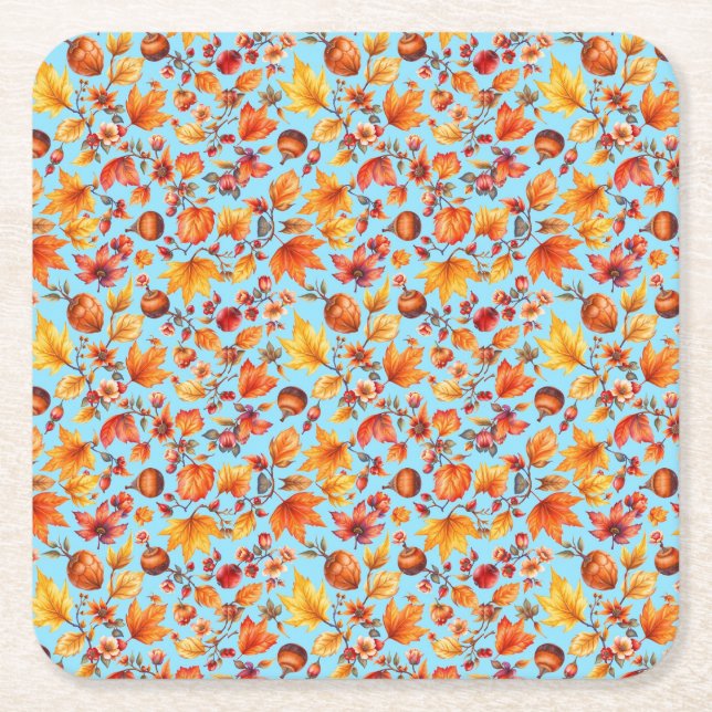 Dessous-de-verre Carré En Papier L'automne est dans l'air (Devant)