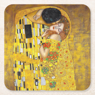 Dessous-de-verre Carré En Papier le baiser - Gustav Klimt