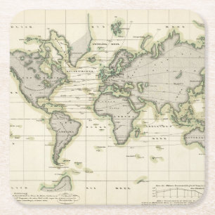 Dessous-de-verre Carré En Papier Le baromètre moyen