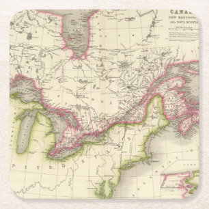 Dessous-de-verre Carré En Papier Le Canada, le nouveau Brusnwick, et la
