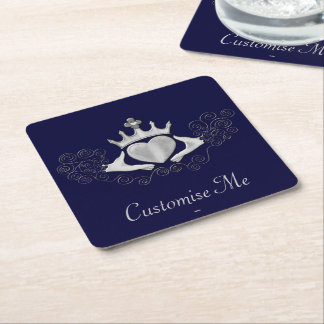 Dessous-de-verre Carré En Papier Le Claddagh (Argent)