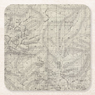 Dessous-de-verre Carré En Papier Le comté de Fresno, la Californie 9