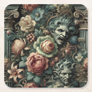 Dessous-de-verre Carré En Papier ⚰️ Le Conseil du Deuil – Gothique Victorien