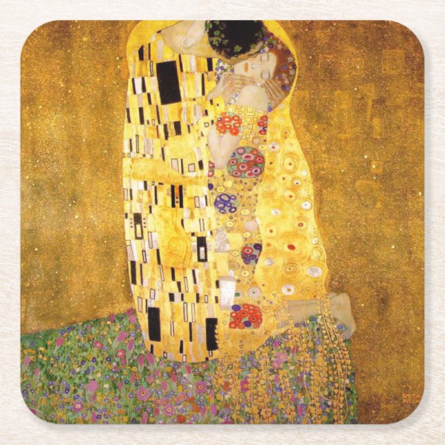Dessous-de-verre Carré En Papier Le Kiss Gustav Klimt (Devant)