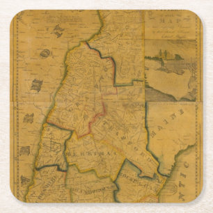 Dessous-de-verre Carré En Papier Le New Hampshire 4
