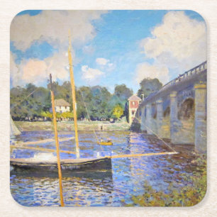 Dessous-de-verre Carré En Papier Le pont d'Argenteuil, Monet