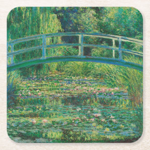Dessous-de-verre Carré En Papier Le pont japonais (Water-Lily Pond), Monet