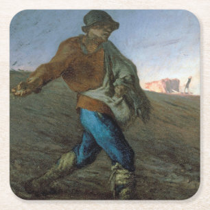 Dessous-de-verre Carré En Papier Le Sower, Jean-François Millet