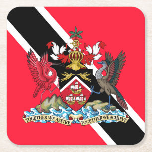 Dessous-de-verre Carré En Papier Le Trinidad-et-Tobago
