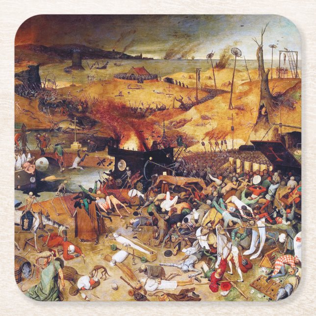 Dessous-de-verre Carré En Papier Le triomphe de la mort, Pieter Bruegel (Devant)