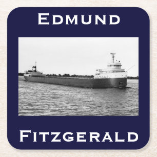 Dessous-de-verre Carré En Papier L'Edmund Fitzgerald