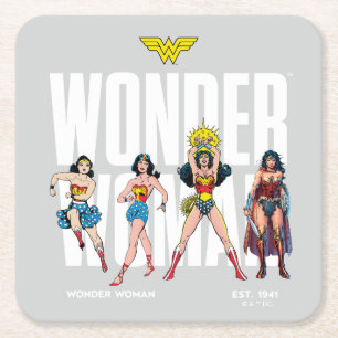 Dessous-de-verre Carré En Papier Légendes de Wonder Woman pour toujours Graphique