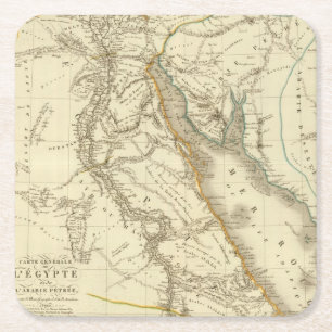 Dessous-de-verre Carré En Papier L'Egypte, Saoudien Petree