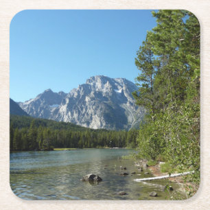Dessous-de-verre Carré En Papier Leigh Lake, parc national de Grand Teton