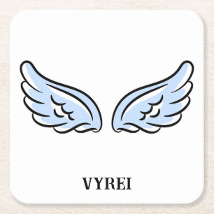 Dessous-de-verre Carré En Papier Les ailes du petit ange mignon