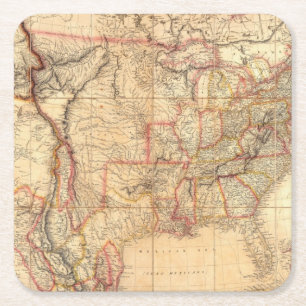 Dessous-de-verre Carré En Papier Les Etats-Unis d'Amérique 12