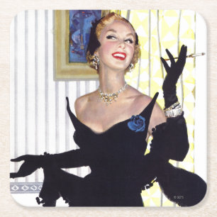 Dessous-de-verre Carré En Papier Les femmes intelligentes sont dangereuses aussi