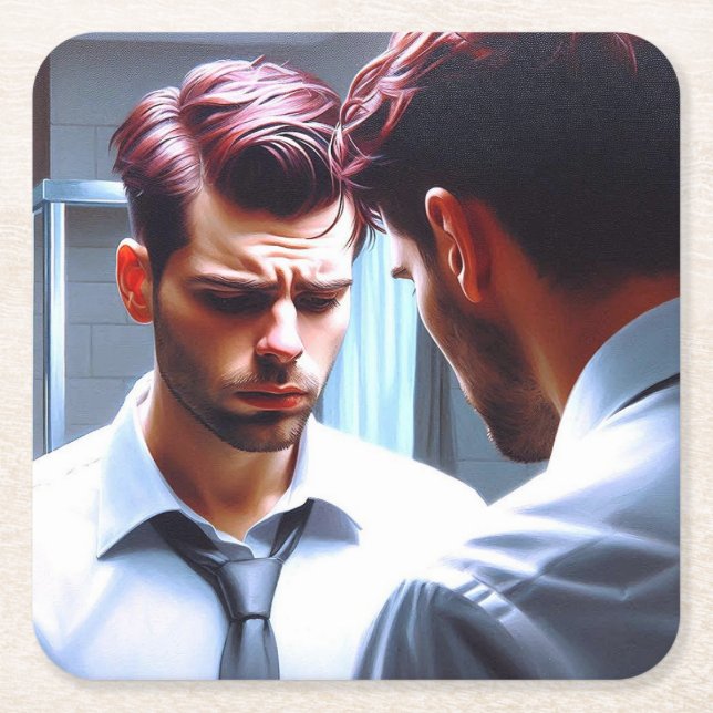 Dessous-de-verre Carré En Papier Les Jours Meilleurs Arrivent,  (Devant)