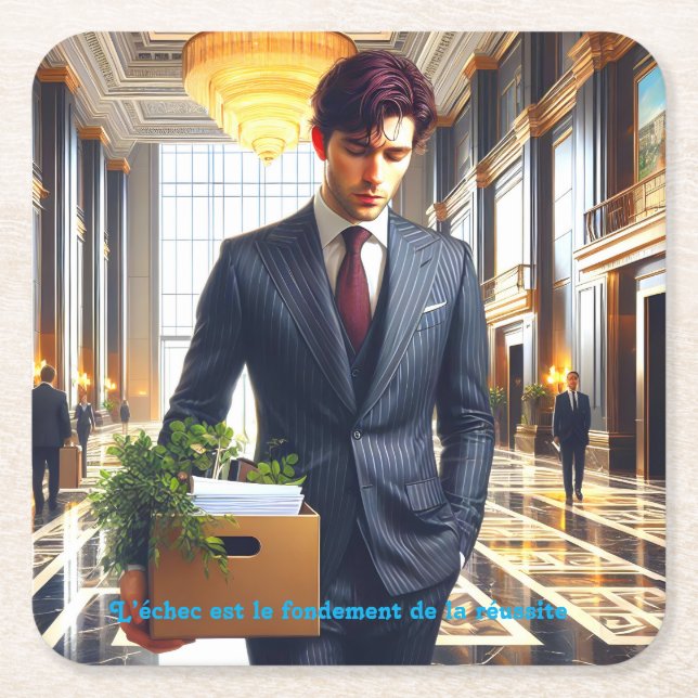 Dessous-de-verre Carré En Papier  - Les Jours Meilleurs Arrivent (Devant)