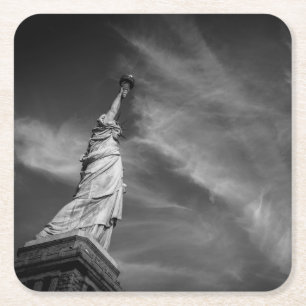 Dessous-de-verre Carré En Papier Les monuments   Statue de la Liberté Manhattan NYC