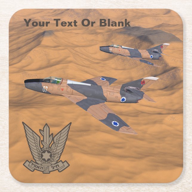 Dessous-de-verre Carré En Papier Les Super Mystères Israéliens Sur Le Désert (Devant)