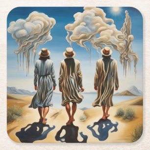 Dessous-de-verre Carré En Papier Les Trois Sages