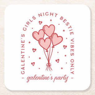 Dessous-de-verre Carré En Papier Les valentines de la fête de la Saint-Galentin don