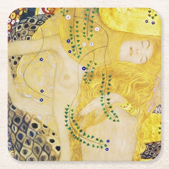 Dessous-de-verre Carré En Papier L'Hydra, Gustav Klimt (Devant)