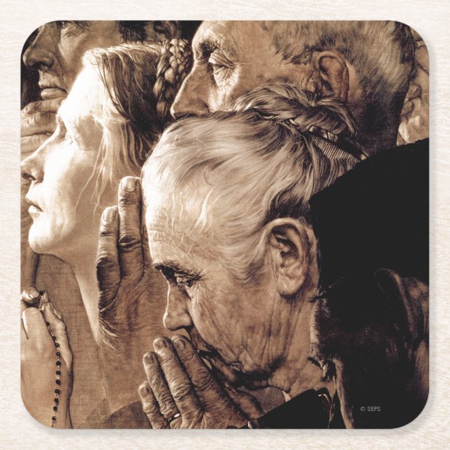 Dessous-de-verre Carré En Papier Liberté de culte (Devant)