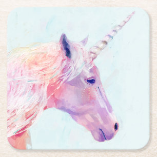 Dessous-de-verre Carré En Papier Licorne mystique