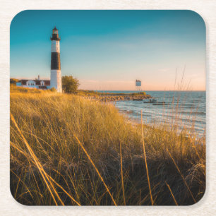 Dessous-de-verre Carré En Papier Lighthouses   Big Sable Lighthouse Ludington