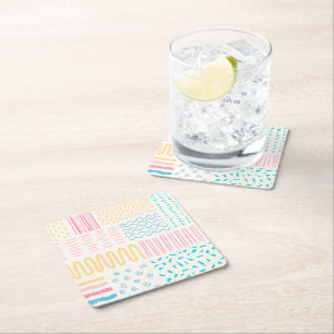 Dessous-de-verre Carré En Papier Lignes motifs