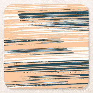 Dessous-de-verre Carré En Papier Lignes peintes à la main colorées