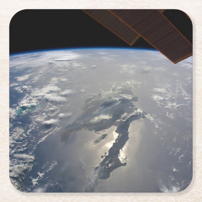 Dessous-de-verre Carré En Papier L'Île D'Hispaniola Avec Sunglin (Devant)