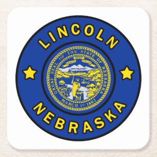 Dessous-de-verre Carré En Papier Lincoln Nebraska