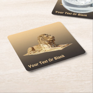 Dessous-de-verre Carré En Papier Lion de pierre