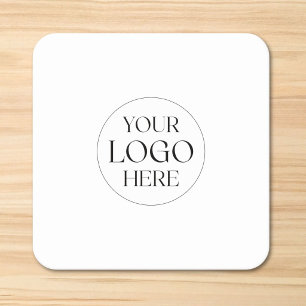 Dessous-de-verre Carré En Papier Logo d'entreprise personnalisé simple