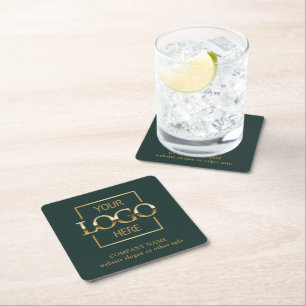 Dessous-de-verre Carré En Papier Logo d'entreprise personnalisé sur support promoti