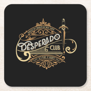 Dessous-de-verre Carré En Papier Logo du Desperado Club Dungeon Crawler World : Ter