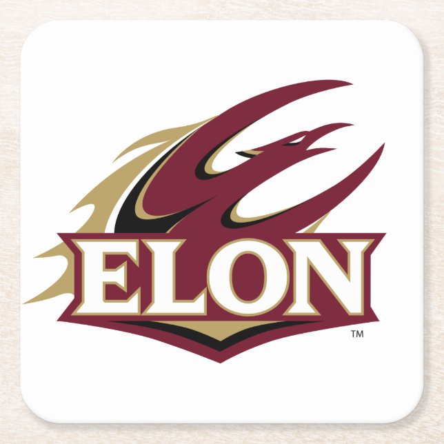 Dessous-de-verre Carré En Papier Logo Elon Phoenix (Devant)