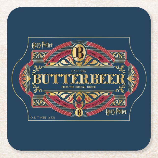 Dessous-de-verre Carré En Papier Logo horizontal BUTTERBEER™ (Devant)