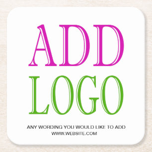 Dessous-de-verre Carré En Papier logo personnalisé AJOUTEZ VOTRE LOGO À CE SOUS-TAS