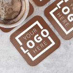 Dessous-de-verre Carré En Papier Logo promotionnel personnalisé Marqué Brown<br><div class="desc">Personnalisez facilement ce dessous de verre avec votre propre logo ou image personnalisée. Vous pouvez modifier la couleur de l'arrière - plan pour qu'elle corresponde à votre logo ou aux couleurs de votre entreprise. Les dessous de verre promotionnels customisés avec votre logo d'entreprise sont parfaits pour les dîners d'entreprise ou...</div>